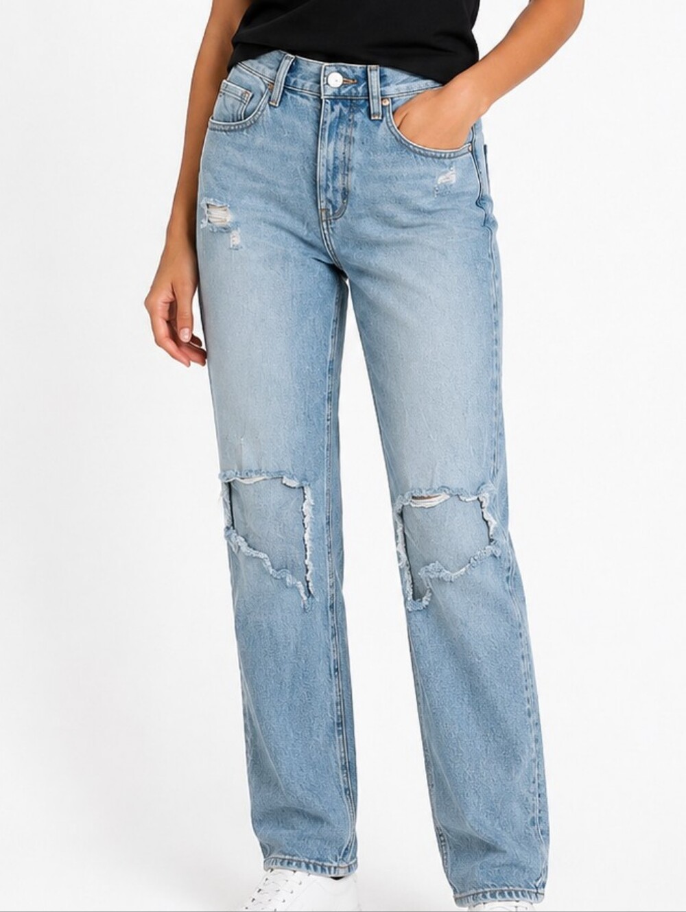 PacSun Denim Blue Dad Jeans In Light Blue Wash